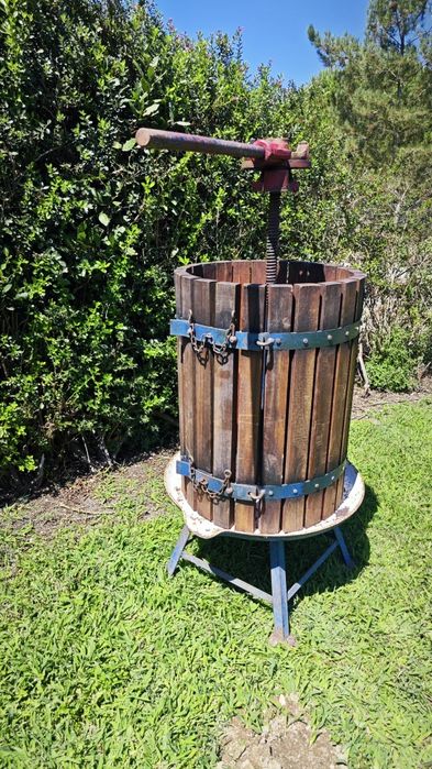 Prensa de uvas operacional