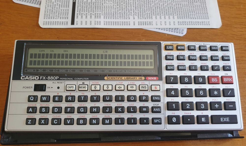 Calculadora científica CASIO FX-880P + Manual + pilhas novas, como nova.