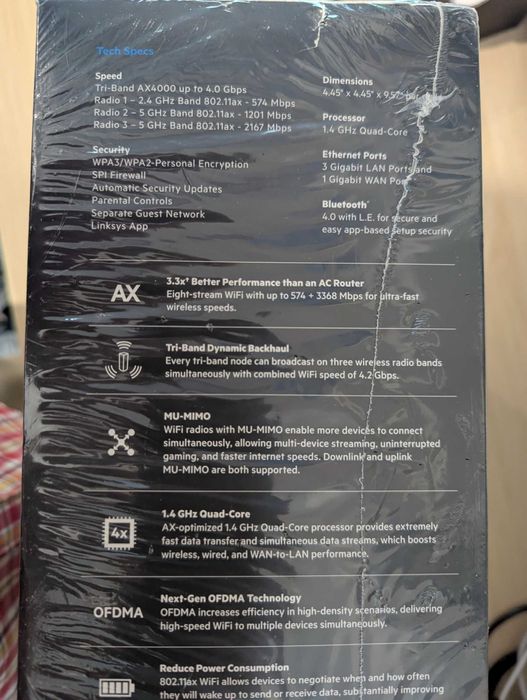 Скидка! НОВЫЕ! 2шт. премиум Mesh роутер Linksys Velop WiFi 6  MX4000