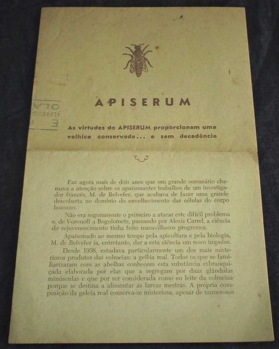 Folhetos APISERUM Geleia Real Hidromel