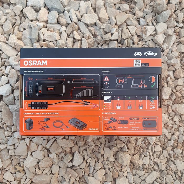 OSRAM BATTERYstart 200 — Arrancador Portátil & Powerbank NOVO,
