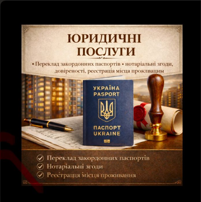 Нотаріальна згода, реєстрація, прописка, консультації