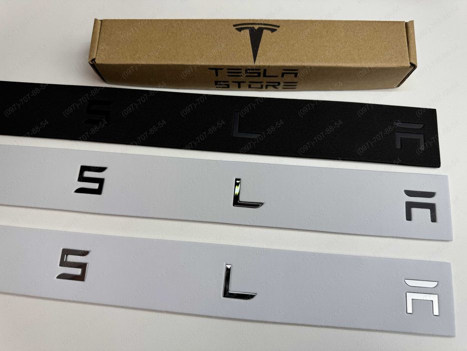 Емблема (значок) Tesla - Model 3/Y/S/X (комплект)
