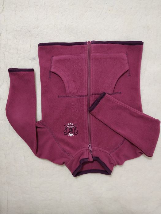 Bordowy polar z czapką rozm. 98/104