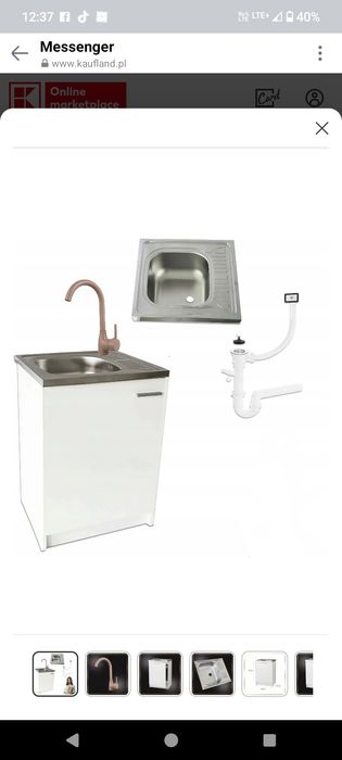 Szafka+ zlew+ kran.    Nowa