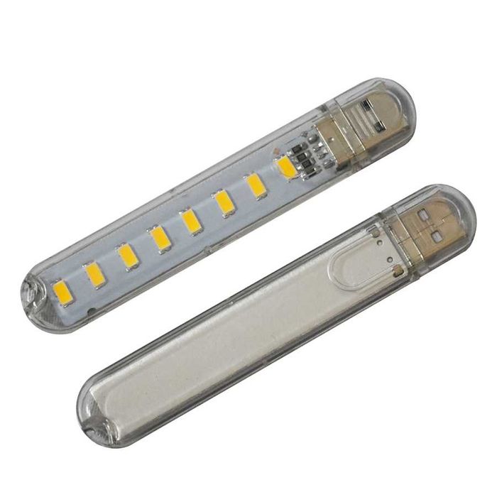 3 Мини светильника USB, 8 светодиодов. Удобно с пауэрбанком.