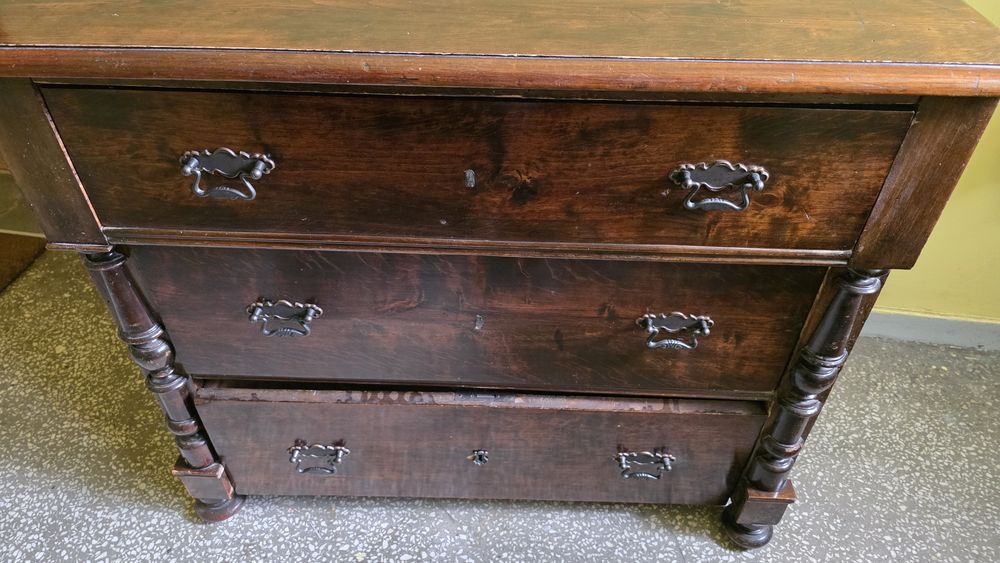 Komoda eklektyczna drewno  antyk Biedermeier