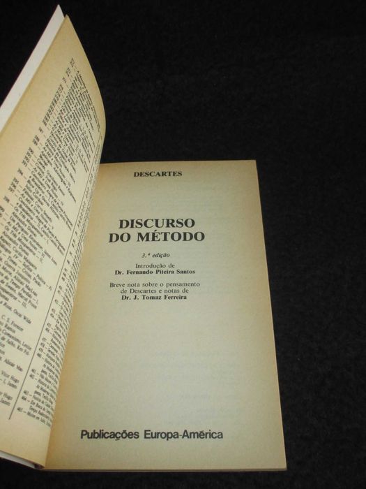 Livro Discurso do Método Descartes