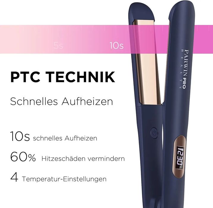 Професійний випрямляч та плойка для волосся PARWIN PRO BEAUTY 2-в-1