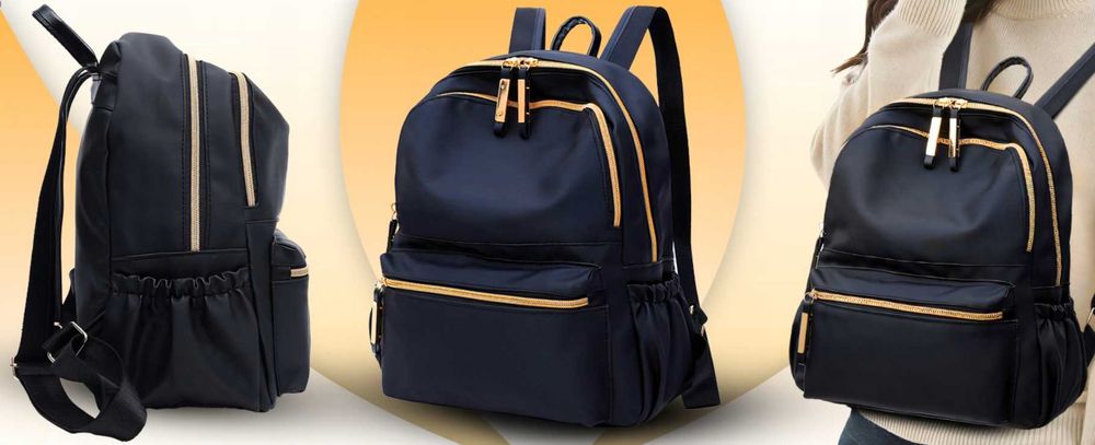 Plecak damski czarny pojemny damska torba do pracy szkoły miejski