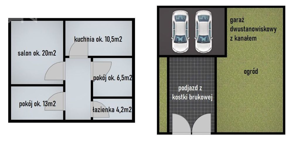 3pok | Ogród | 2xGaraż | 285cm wysokość sufitu - Widok 2