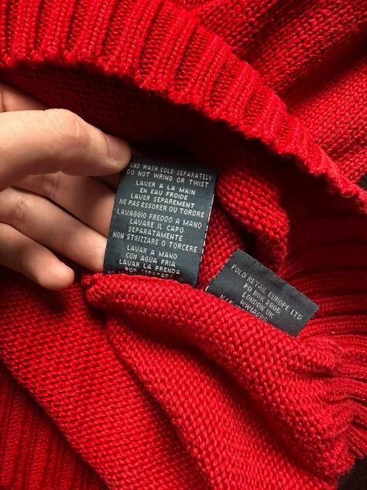 Sweter Polo Ralph Lauren czerwony klasyk logo – 100% bawełna  - unisex