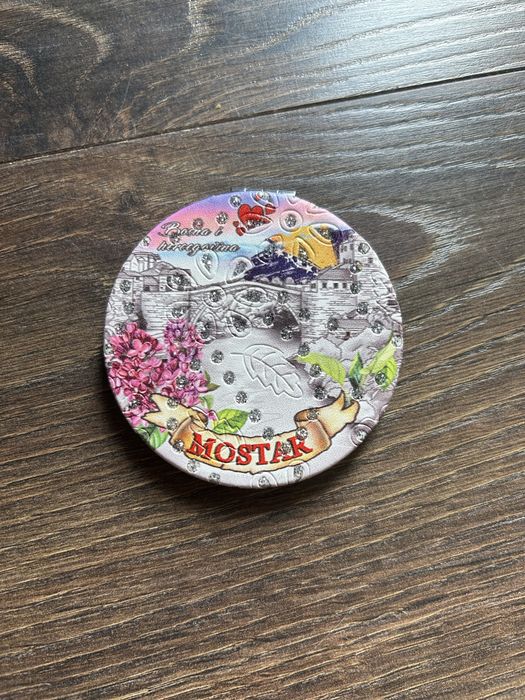 Podwójne lusterko kieszonkowe (kompaktowe) do torebki Mostar