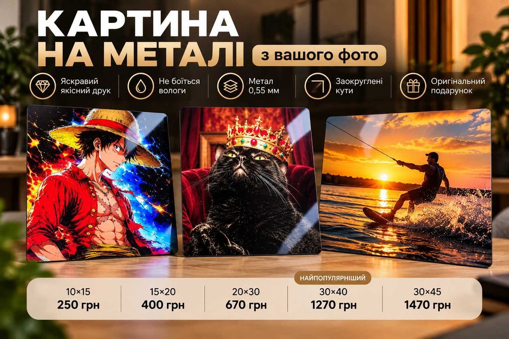 Картина на металле по фото | Печать фото на металле | Металлическая фотокартина | Изготовление картин на заказ | Оригинальный подарок