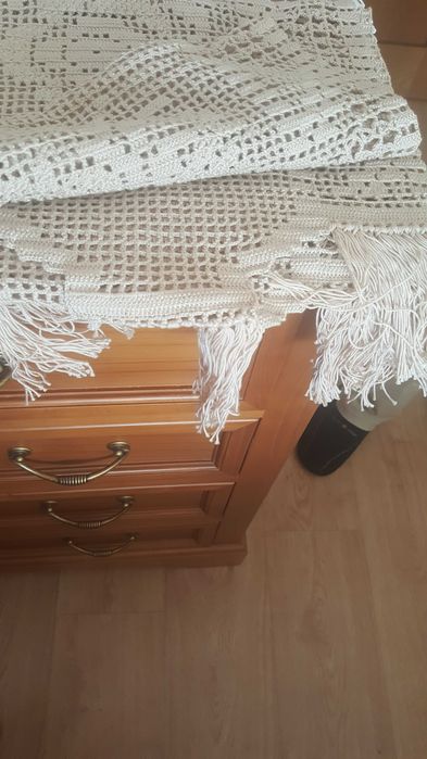 Colcha de renda feita à mao