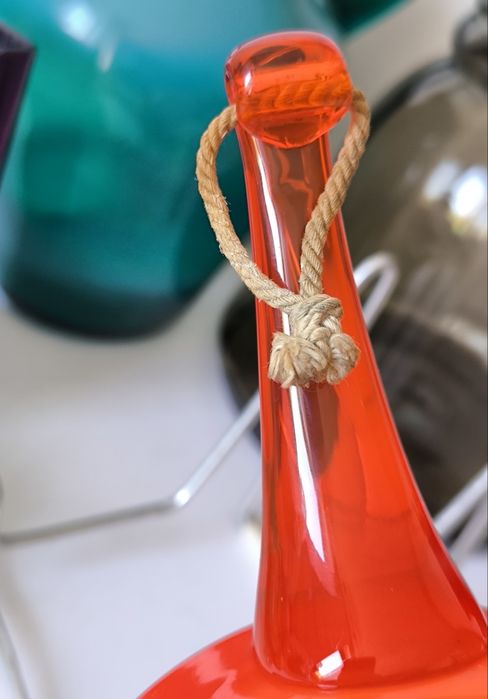 Rondelek tyglik sledziarka Holmegaard piękne stare kolorowe szkło