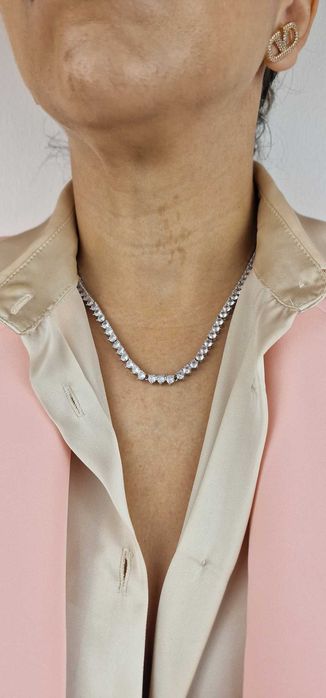 Colar Luxuoso Ródeo Branco Ziconia