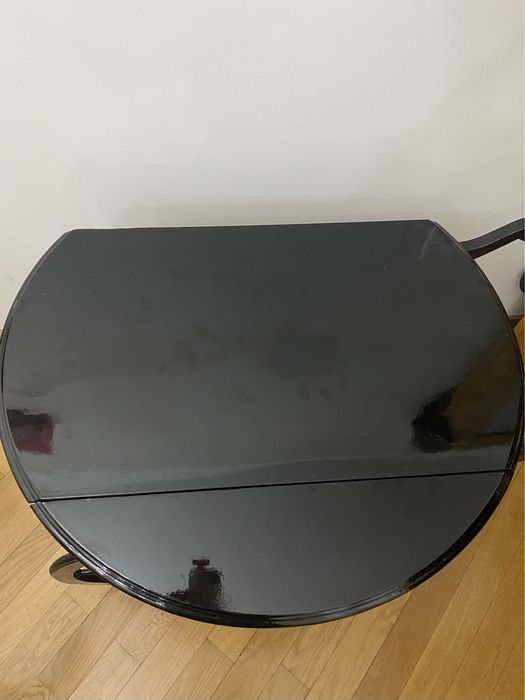 Carrinho de chá/bar preto antigo