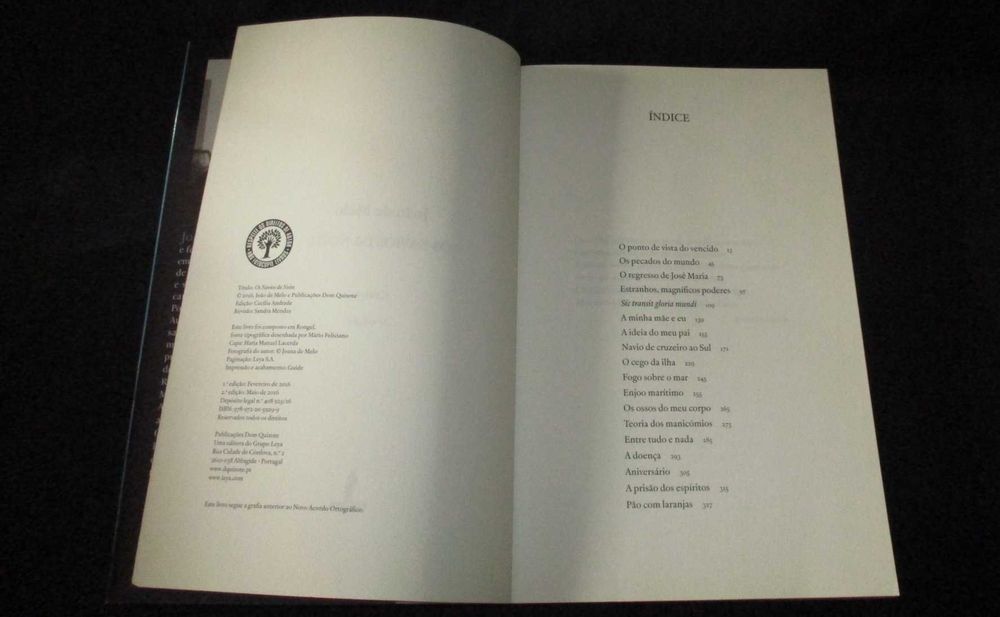 Livro Os Navios da Noite João de Melo