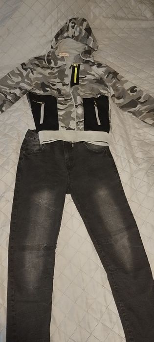 Spodnie jeansowe dla chłopca,bluza rozm 158