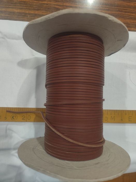 Шнур Італія Натуральна  шкіра квадратний 3,5 мм