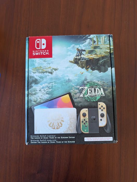 Nintendo Switch OLED Edição Limitada Zelda + Comandos Extra + Bolsa