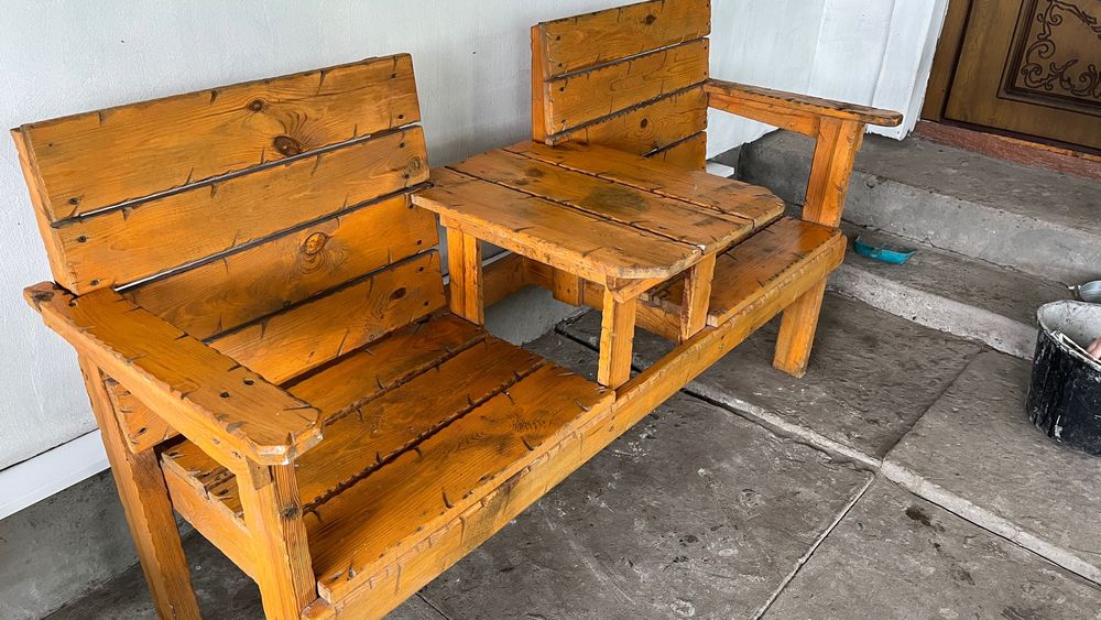 Садова лавка Лавка, стіл із дерева для дому, дачі.