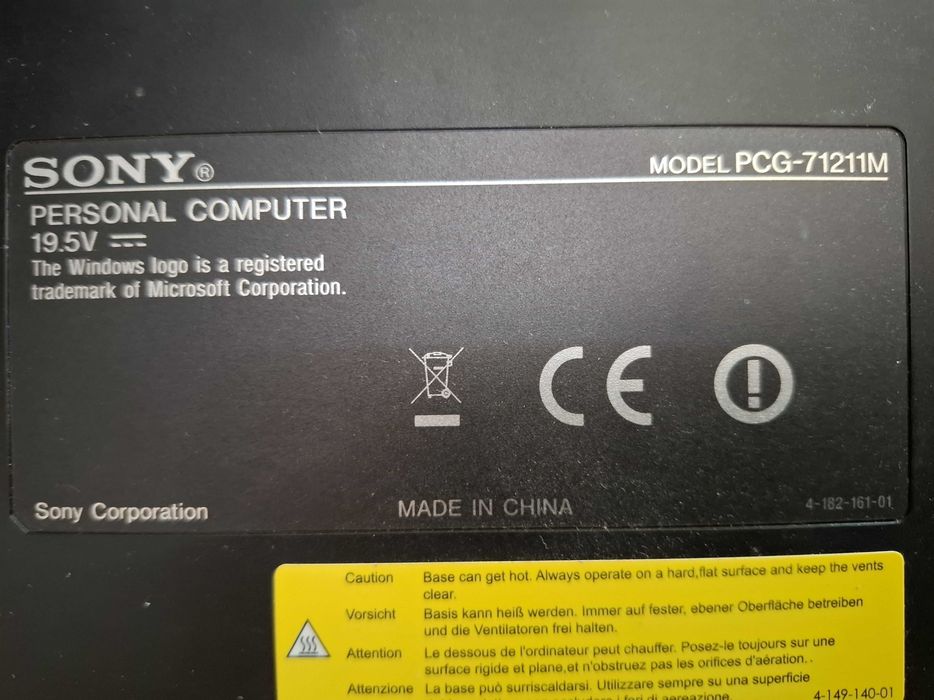 Portátil Sony Vaio PCG-71211M - Para Peças