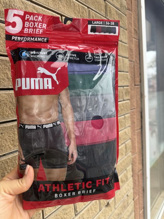 Чоловічі боксери Puma Performance Athletic Fit — набір 5 шт L