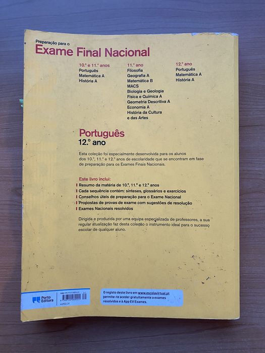 Livro de preparação para o Exame Final Nacional de Português
