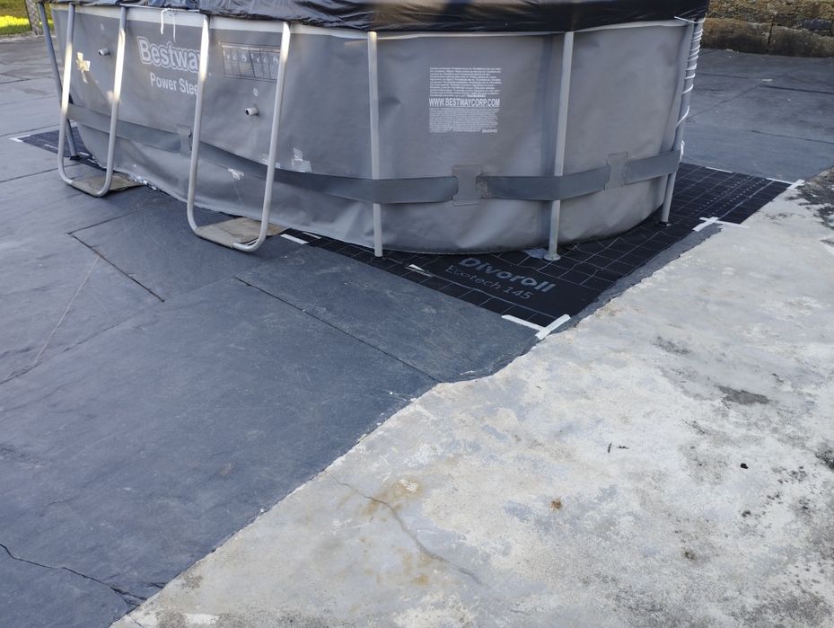 Tubos/ferros de piscina oval tubular 4,27x2,50x1,00m