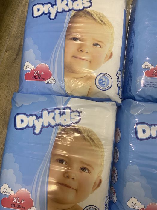 Підгузники DryKids памперси розмір 6 15-30 кг 30шт
