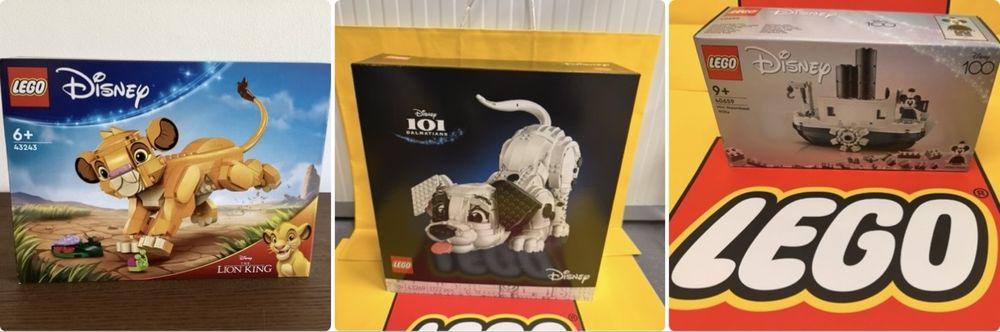 LEGO Disney 43243/43269/40659 Novos e Selados