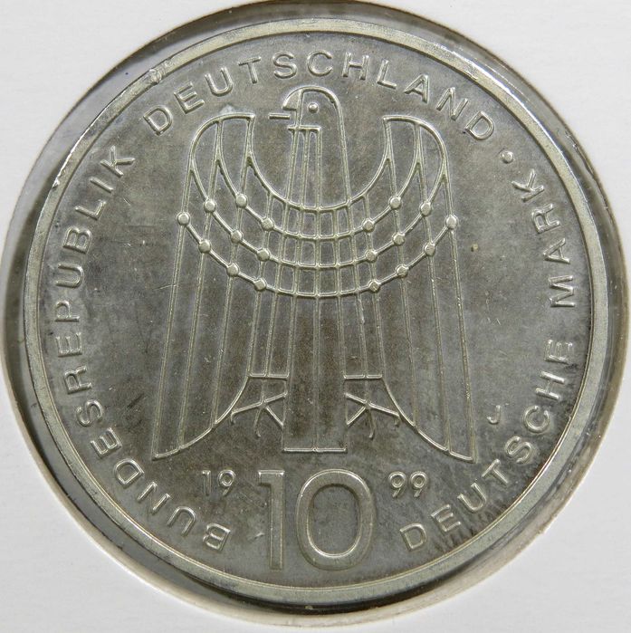 ALEMANHA - 10 DEUTSCHE MARK – Prata 925‰ – 1999 – Aldeias de Crianças SOS. Soberba