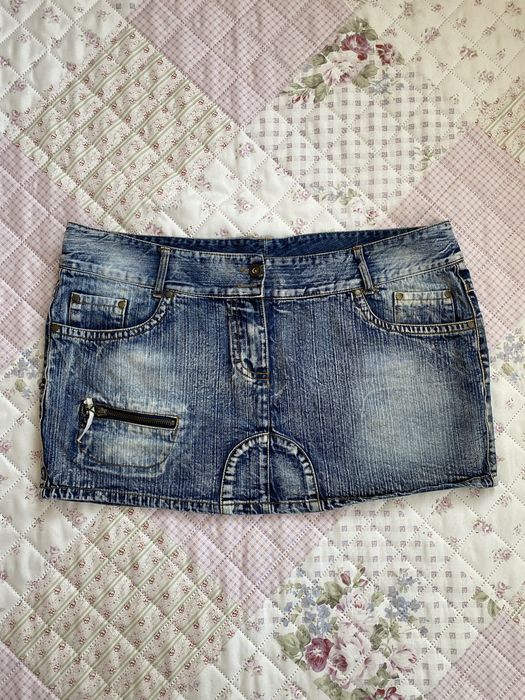 Krótka jeansowa spódniczka XL 42 2XL 44 vintage y2k 90s 00s