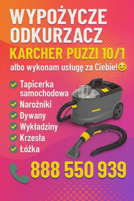 Wynajem odkurzacza Karcher Puzzi 10/1