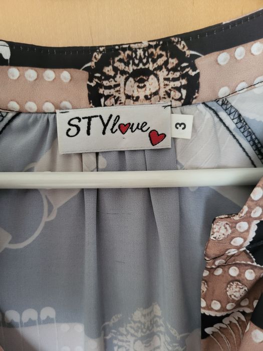 Czarno brązowa dłuższa bluzka rozm 42 44