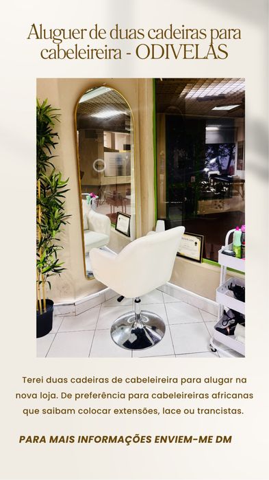 Alugo cadeira cabelereira- Odivelas