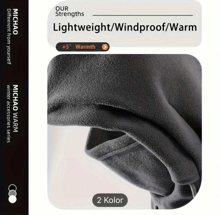 Czapka kaptur kominiarka góry jesień zima