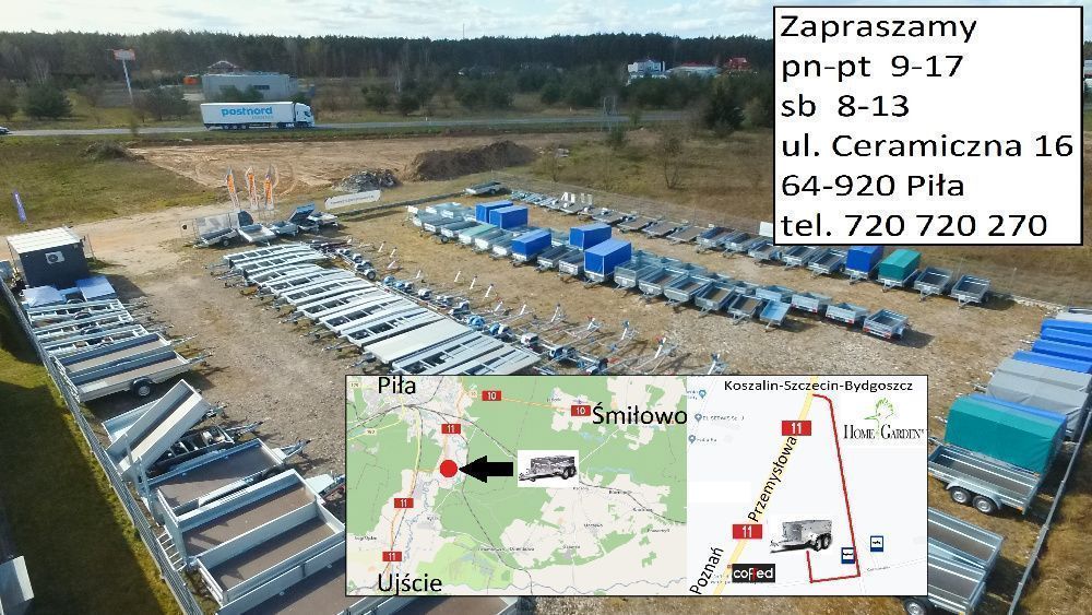 Przyczepka resorowana Neptun 263x129 750 DMC dostawa cała Polska