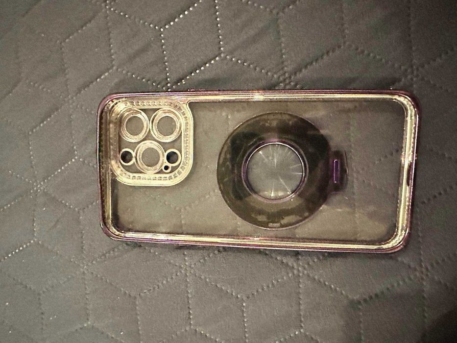 Чохол luxury з камінцями та блискітками iphone 14 pro max фіолет.
