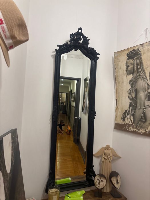 Espelho alto  preto 160cm altura