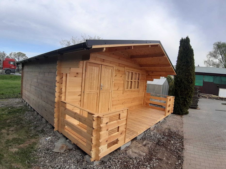 Domek ogrodowy letniskowy 500x500 + Taras 150x500-Balik 35mm Jeremi