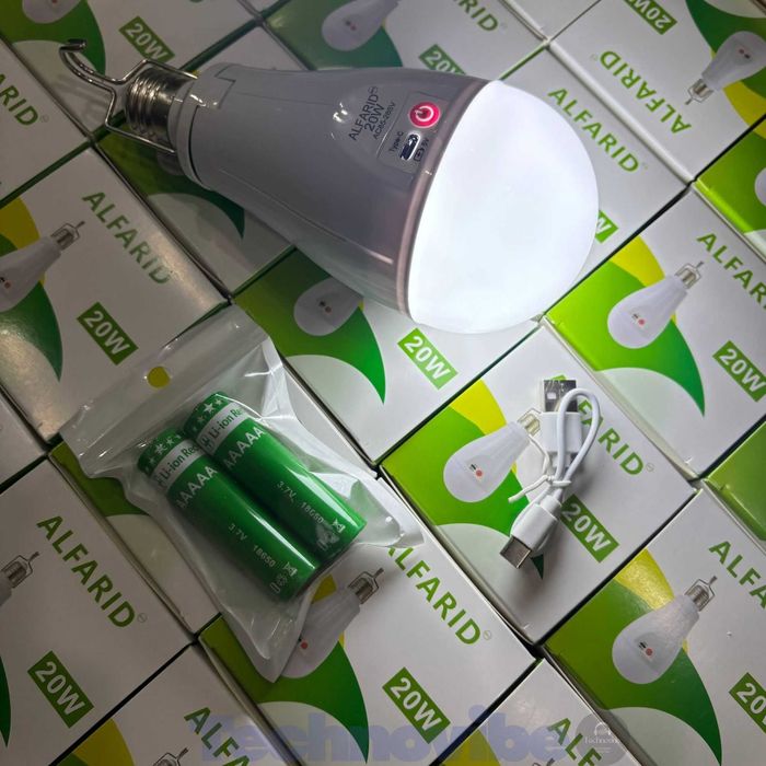 Акумуляторна LED-лампа ALFARID 20W з USB-зарядкою