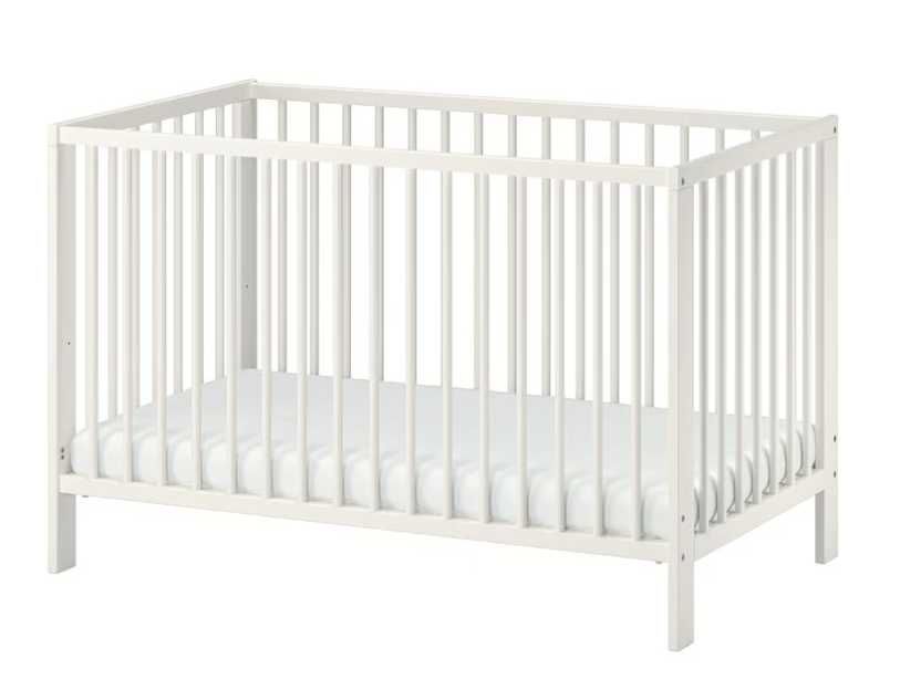 Conjunto Berço IKEA Gulliver Branco + Colchão (60x120 cm)