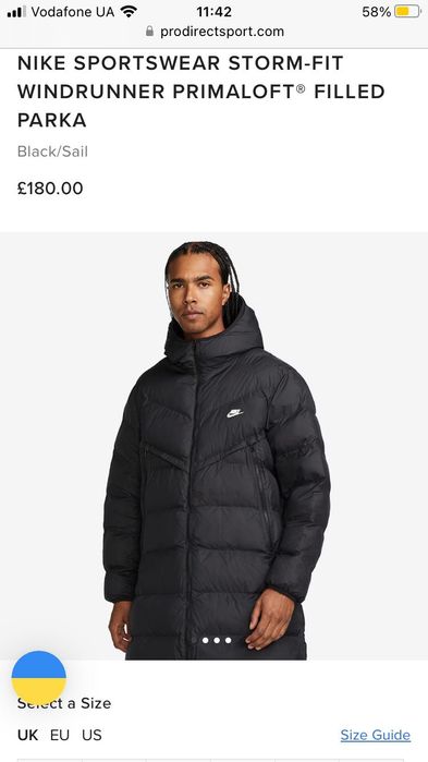Оригінальна чоловіча куртка NIKE SPORTSWEAR STORM-FIT PARKA, Англія