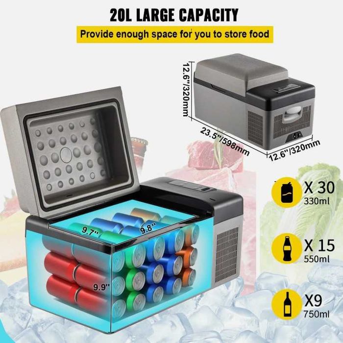 Arca Frigorífica Portátil 20L 12VDC/24VDC ou 220VAC
