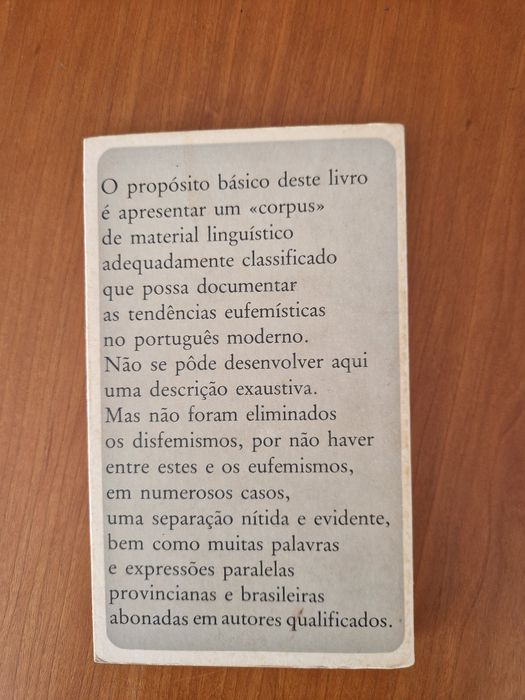 Livro "O eufemismo e o disfemismo no português moderno", Heinz Kröll