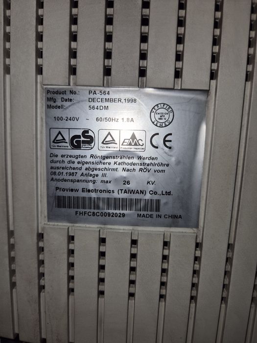 Monitor do retro pc  1998 vga /bez wypaleń! /czasy half-life starcraft