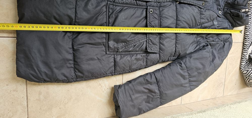 NIKE kurtka puchowa damska długa rozmiar L wymiary na zdjęciach